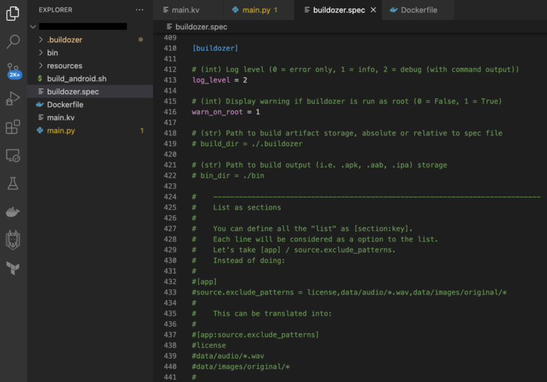 Run buildozer APK builder from Docker container - Koen Aerts